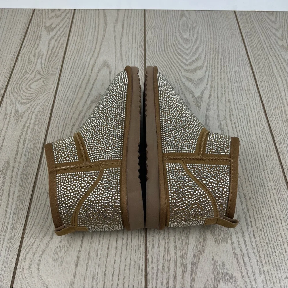 I.N.C. International Concepts Ariee Mini Cold Weather Booties 9M Tan Bling $60